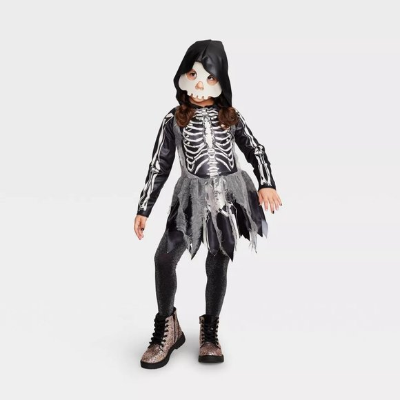 Hyde and Eek Other - Girls Hyde and Eek Mystic Bones Skeleton Dress Halloween Costume Size S M L NWT